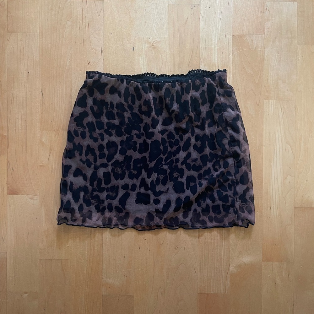 🤎PRINCESS POLLY mini skirt in cheetah print